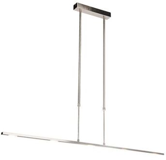 Moderne hanglamp staal incl. LED verstelbaar - Bold Zilver