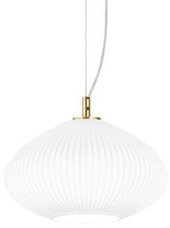 Moderne Ideal Lux Plisse' E14 Hanglamp - Messing