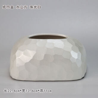 Moderne Keramische Gouden Tissue Doos Thuis Eenvoudige Woonkamer Restaurant Hotel Papieren Handdoek Opbergdoos Desktop Decoratie