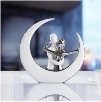 Moderne Keramische Paar Fotolijst Ornamenten Home Beeldjes Ambachten Woonkamer Slaapkamer Inrichting Decoratie Bruiloft Romantische style1