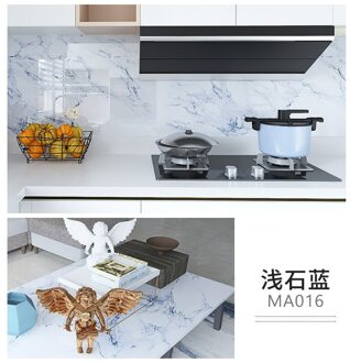 Moderne Keuken Stickers Waterdicht Oilproof Klassieke Marmeren Patroon Muurstickers Beschermen Desktop Een Stuk Zelfklevende C / 60CM x 1M