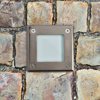 Moderne LED grondspot inbouwlamp LED-18, IP67 mat nikkel, wit