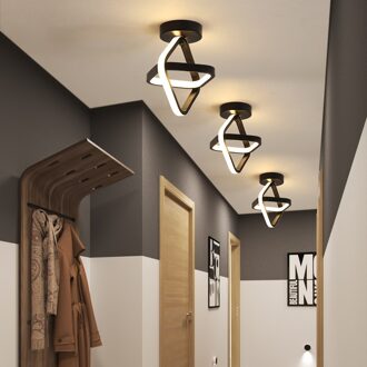 Moderne Led Plafond Licht Woonkamer Slaapkamer Glans Avize Thuis Plafond Lamp Voor Corridor Gangpad Entree Gang wit / zwart / Cool wit nee afgelegen