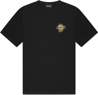 Moderne Logo Print T-Shirt Zwart/Wit Quotrell , Black , Heren - L,M,S,Xs