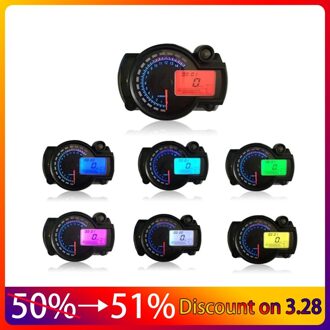 Moderne Motorfiets Digitale Licht Lcd Digitale Gauge Snelheidsmeter Toerenteller Kilometerteller Kleurrijke Licht Motorfiets Snelheidsmeter