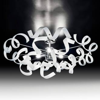 Moderne plafondlamp ASTRO, 3-lichts, wit chroom