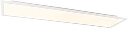 Moderne plafondlamp staal 120 cm incl. LED 4-staps dimbaar- Liv Wit