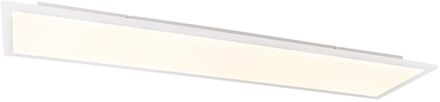 Moderne plafondlamp staal 120 cm incl. LED 4-staps dimbaar- Liv Wit