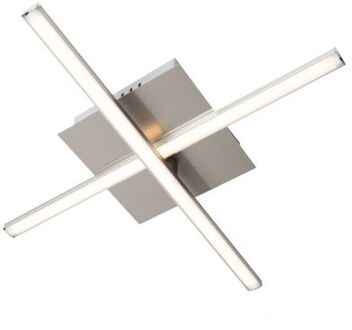 Moderne plafondlamp staal LED draaibaar - Cruz Zilver