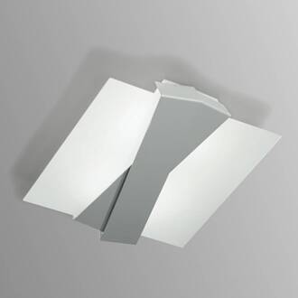 Moderne plafondlamp ZIG ZAG, aluminium wit