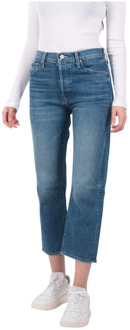 Moderne Straight Jeans Mother , Blue , Dames - W26,W28,W27