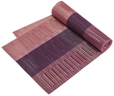 Moderne Tafelloper Voor Eettafel Pvc Tafel Dekken Waterdicht Antislip Grijs Zwart Keuken Accessoires Tafelkleed 30x180cm paars