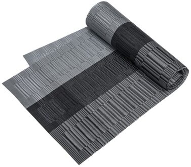 Moderne Tafelloper Voor Eettafel Pvc Tafel Dekken Waterdicht Antislip Grijs Zwart Keuken Accessoires Tafelkleed 30x180cm
