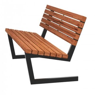Moderne Tuinbank Met Rugleuning Siesta - 150 CM - ThermoWood® Black