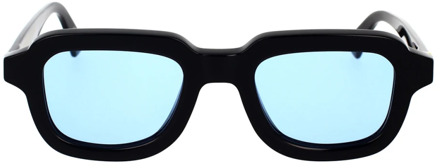 Moderne vierkante zonnebril met blauwe lenzen Retrosuperfuture , Black , Dames - 50 MM