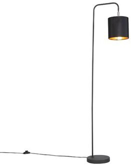 Moderne vloerlamp zwart - Lofty