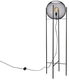 Moderne vloerlamp zwart - Mesh Ball