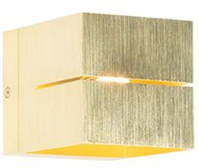 Moderne wandlamp goud 9,7 cm - Transfer Groove