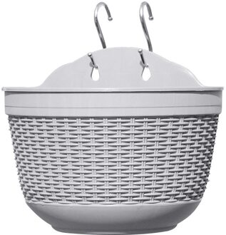 Moderne Zelf Gieter Tuin Bloem Mand Tuin Decoratie Outdoor Muur Opknoping Bloempot Pvc Plant Pot Houder Jardín Donkergrijs