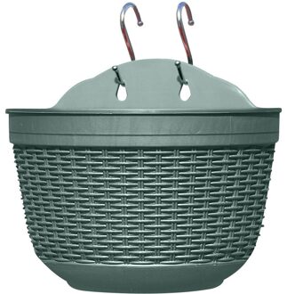 Moderne Zelf Gieter Tuin Bloem Mand Tuin Decoratie Outdoor Muur Opknoping Bloempot Pvc Plant Pot Houder Jardín groen