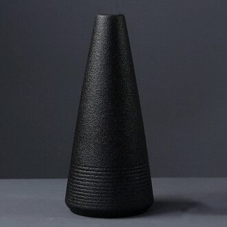 Moderne Zwarte Keramische Bloemenvaas Decoratieve Sculptuur Thuis Woonkamer Moderne Keramische Vaas Aardewerk 8 Stijlen