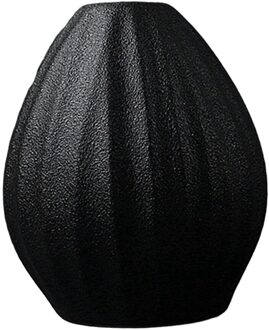 Moderne Zwarte Keramische Bloemenvaas Decoratieve Sculptuur Thuis Woonkamer Moderne Keramische Vaas Aardewerk 8 Stijlen