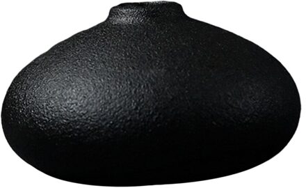 Moderne Zwarte Keramische Bloemenvaas Decoratieve Sculptuur Thuis Woonkamer Moderne Keramische Vaas Aardewerk 8 Stijlen