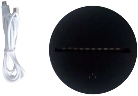Moderne Zwarte Usb Kabel Afstandsbediening Nachtlampje Touch Schakelaar Acryl 3D Led Night Lamp Gemonteerd Base Voor Thuis Slaapkamer decor Beige