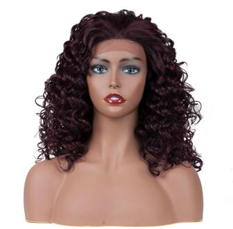 Modetrends Krullend Synthetische Haarkant Hoge Dichtheid Haar Pruiken Voor Vrouwen #99J