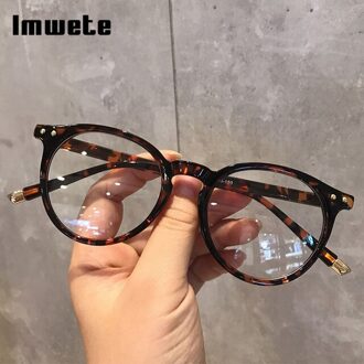 Modieuze Bril Frame Voor Vrouwen Vintage Blauw Licht Computer Mannen Spektakel Ronde Optische Eyewear Baowen