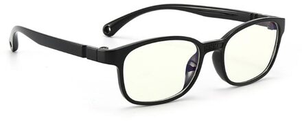 Modieuze Bril Kids Blauw Licht Anti Glare Filter Kinderen Brillen Meisje Jongen Optische Frame Blokkeren Clear Lenzen 649D zwart