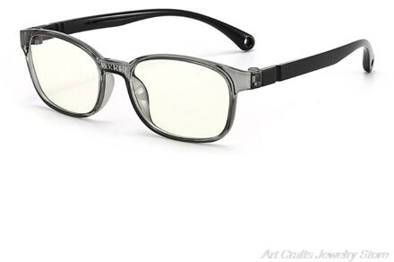 Modieuze Bril Kids Blauw Licht Anti Glare Filter Kinderen Brillen Meisje Jongen Optische Frame Blokkeren Clear Lenzen M24 21 Grijs