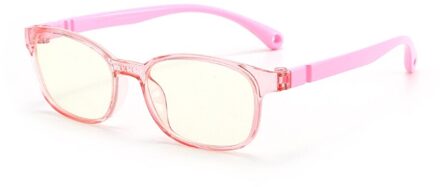 Modieuze Bril Kids Blauw Licht Anti Glare Filter Kinderen Brillen Meisje Jongen Optische Frame Blokkeren Clear Lenzen Roze