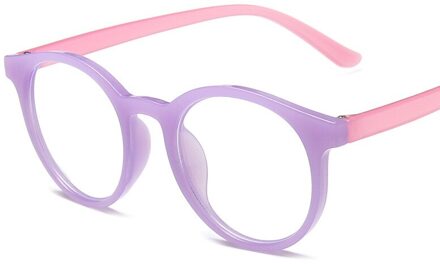 Modieuze Kinderen Anti Blauw Licht Bril Dazzle Kleur Platte Lens Meisjes En Jongens Leesbril Computer Telefoon Bril T3