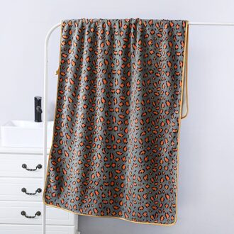 Modieuze Luipaard Print Coral Fleece Badhanddoek Strandlaken Zacht En Absorberend 70*140Cm Badkamer Handdoek 02