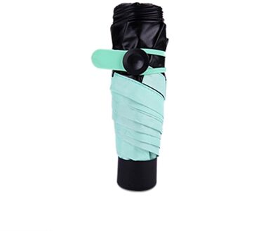 Modieuze Opvouwbare Mini Half Vouw Paraplu Anti-Uv En Winddicht Parasol munt groen