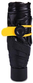 Modieuze Opvouwbare Mini Half Vouw Paraplu Anti-Uv En Winddicht Parasol zwart