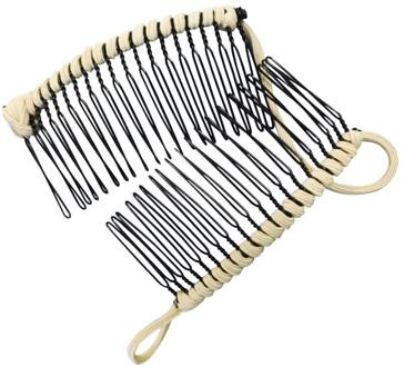 Modieuze Professionele Vintage Banaan Haar Clip Kerst Haar Accessoire Rekbaar Banaan Kam Haar Tools Voor Curling Pins beige