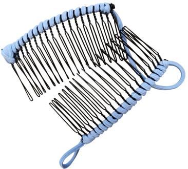 Modieuze Professionele Vintage Banaan Haar Clip Kerst Haar Accessoire Rekbaar Banaan Kam Haar Tools Voor Curling Pins blauw