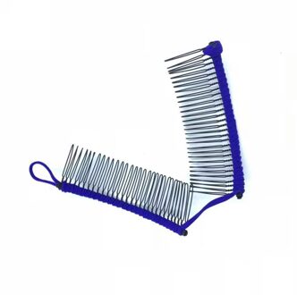 Modieuze Professionele Vintage Banaan Haar Clip Kerst Haar Accessoire Rekbaar Banaan Kam Haar Tools Voor Curling Pins saffier