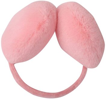 Modieuze Winter Oorbeschermers Vrouwen Leuke Effen Kleur Oorbeschermers Dames Pluche Warme Comfortabele En Zachte Oorbeschermers Наушники roze