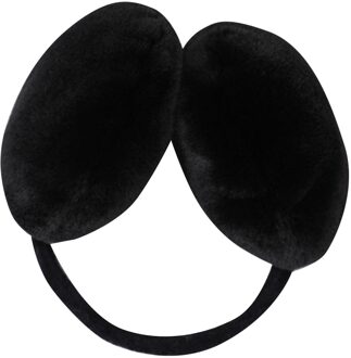 Modieuze Winter Oorbeschermers Vrouwen Leuke Effen Kleur Oorbeschermers Dames Pluche Warme Comfortabele En Zachte Oorbeschermers Наушники zwart