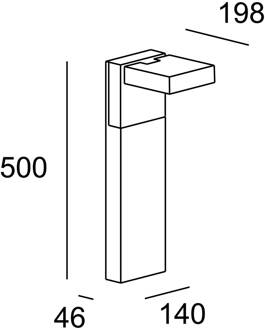 Modis CCT antraciet 50cm LED tuinpadverlichting antraciet, opaal