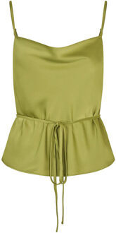 MODSTROM Narcissamd strap top satijn Groen