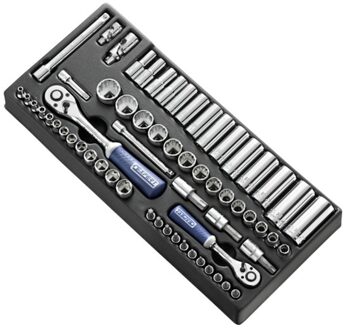 Module Doppen en Toebehoren | 1/4" - 3/8" | 62-delig - E034853