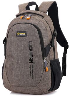 Modus Mannen Rugzak Tas Mannelijke Polyester Laptop Rugzak Computer Zakken High School Student Studenten Tas Mannelijke bruin
