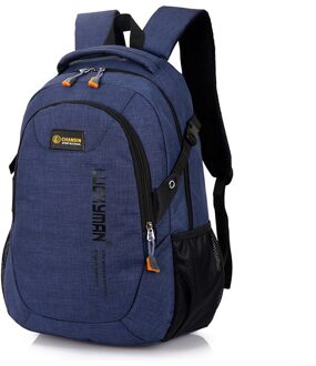 Modus Mannen Rugzak Tas Mannelijke Polyester Laptop Rugzak Computer Zakken High School Student Studenten Tas Mannelijke donker blauw