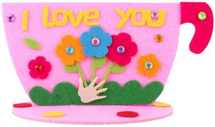 Moeder Dag Handgemaakte Diy Non-woven Thanksgiving Theekopje Home Garden Wedding Party Diy Decoratie Tafel