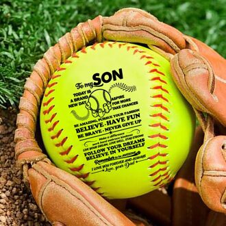 Moeder Om Mijn Zoon Print Id Van De Standaard Softbal Als Een Verjaardag Kerstcadeau Afstuderen Kerstcadeau.