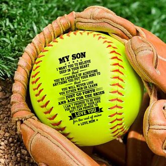 Moeder Om Mijn Zoon Print Id Van De Standaard Softbal Als Een Verjaardag Kerstcadeau Afstuderen Kerstcadeau.